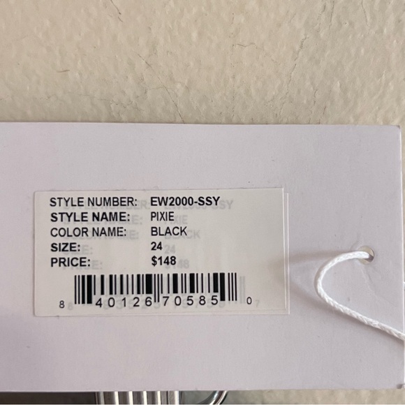 EDWIN 9” Mid Rise Pixie Black Jean NWT Size 24 - Picture 14 of 15